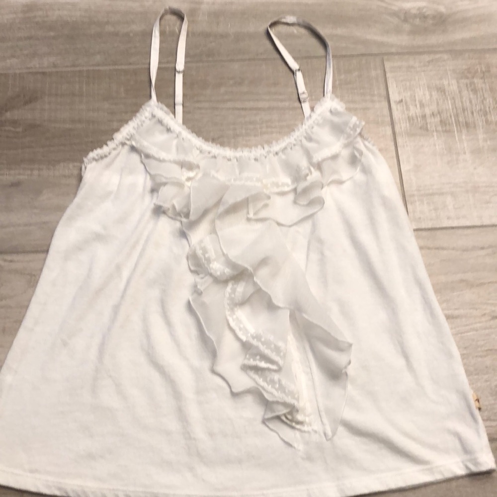 Hollister white tank top size medium